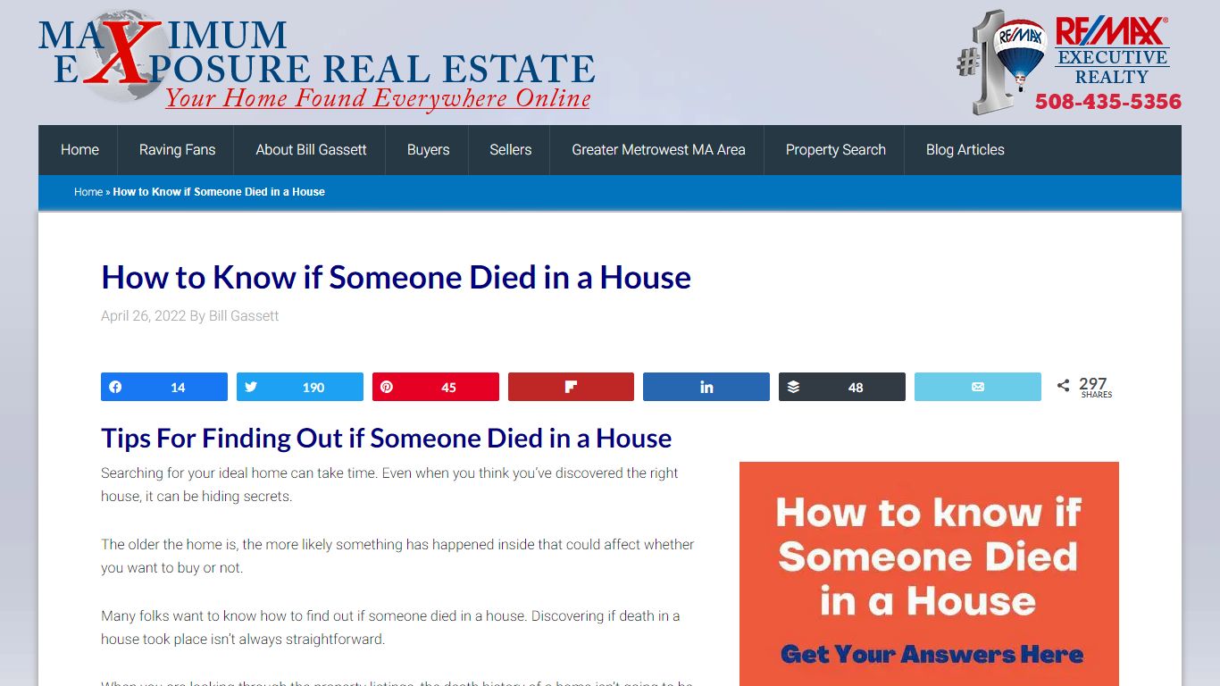 How to Find Out if Someone Died in Your House - Maximum Real Estate ...